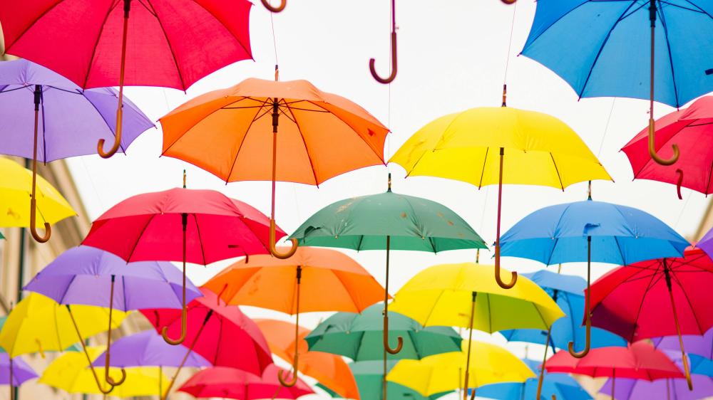 Kleurrijke paraplu